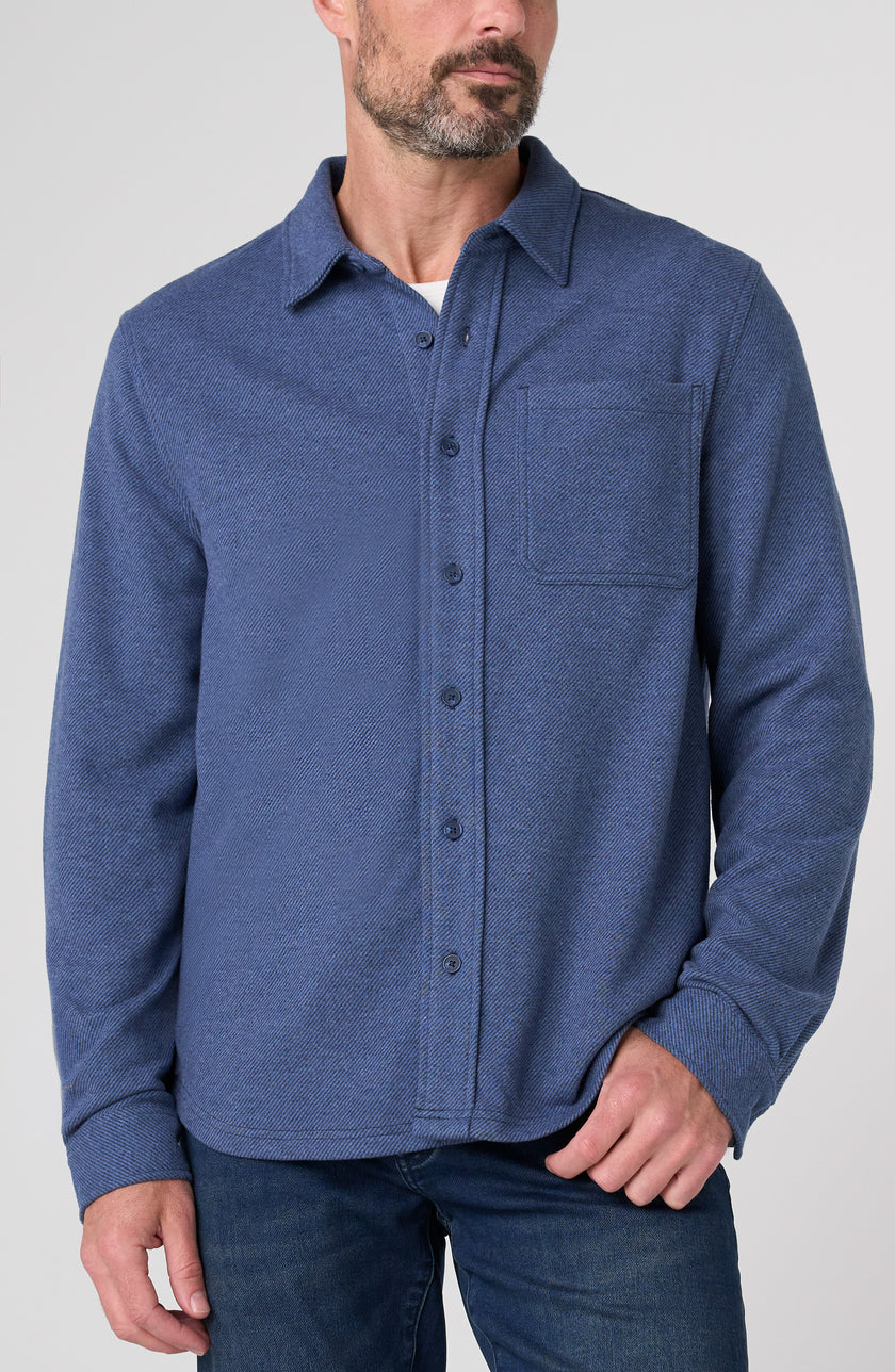 Slate Knit Button Up Shirt