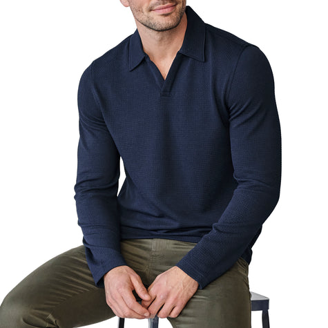 Sedona Long Sleeve V Neck Polo