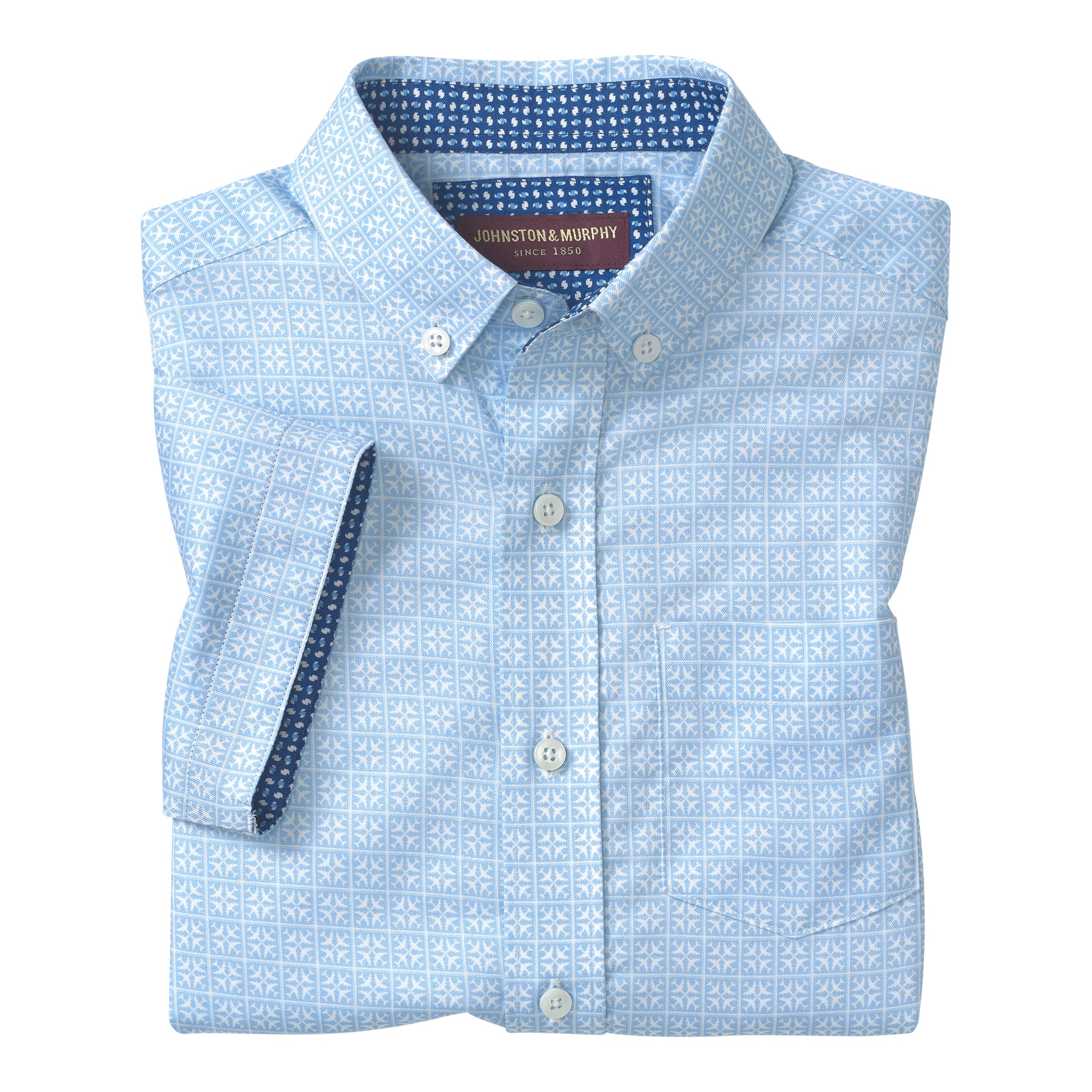 Boys Short Sleeve Airplane Print Shirt