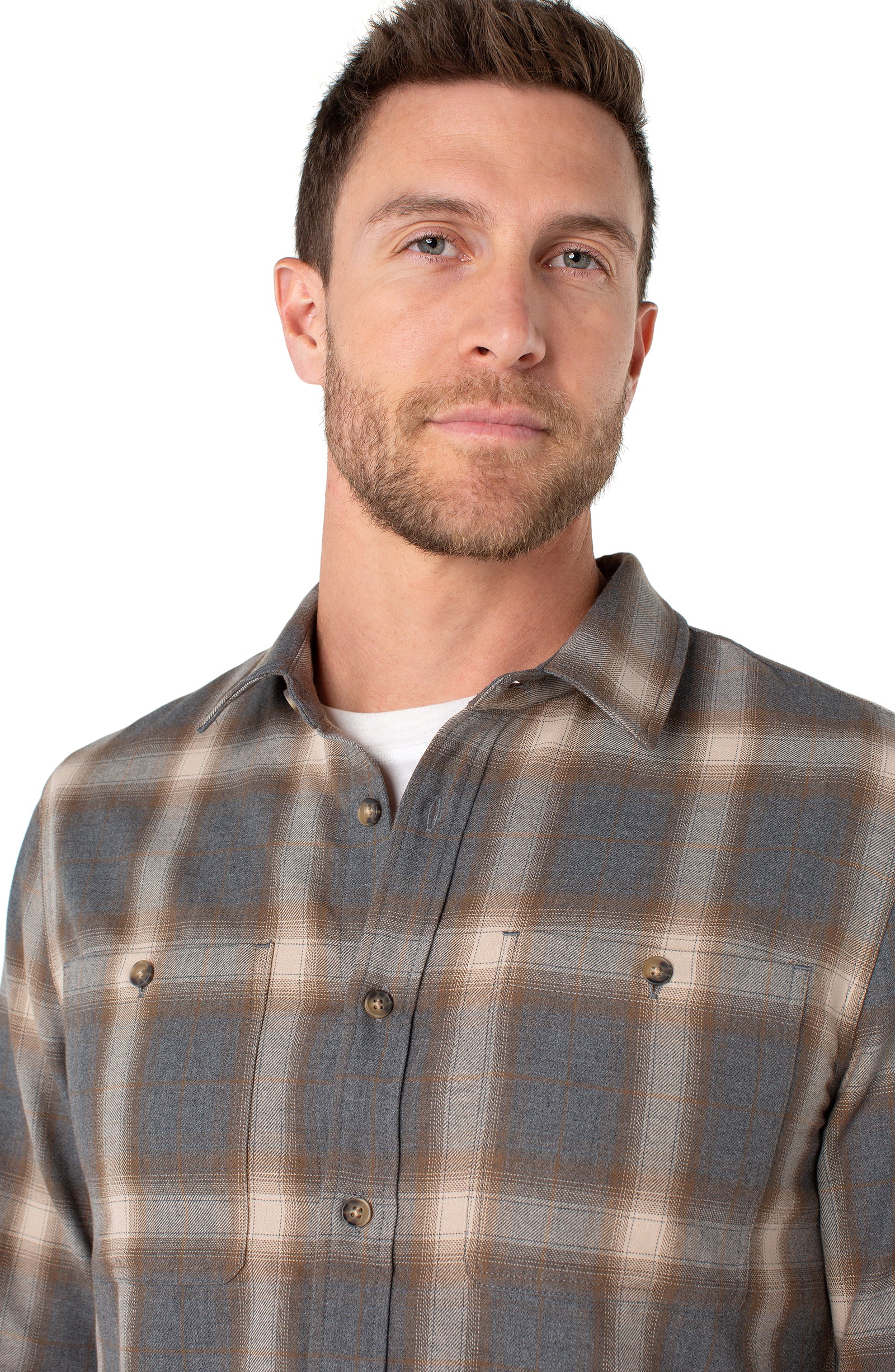 Double Pocket Plaid Shirt