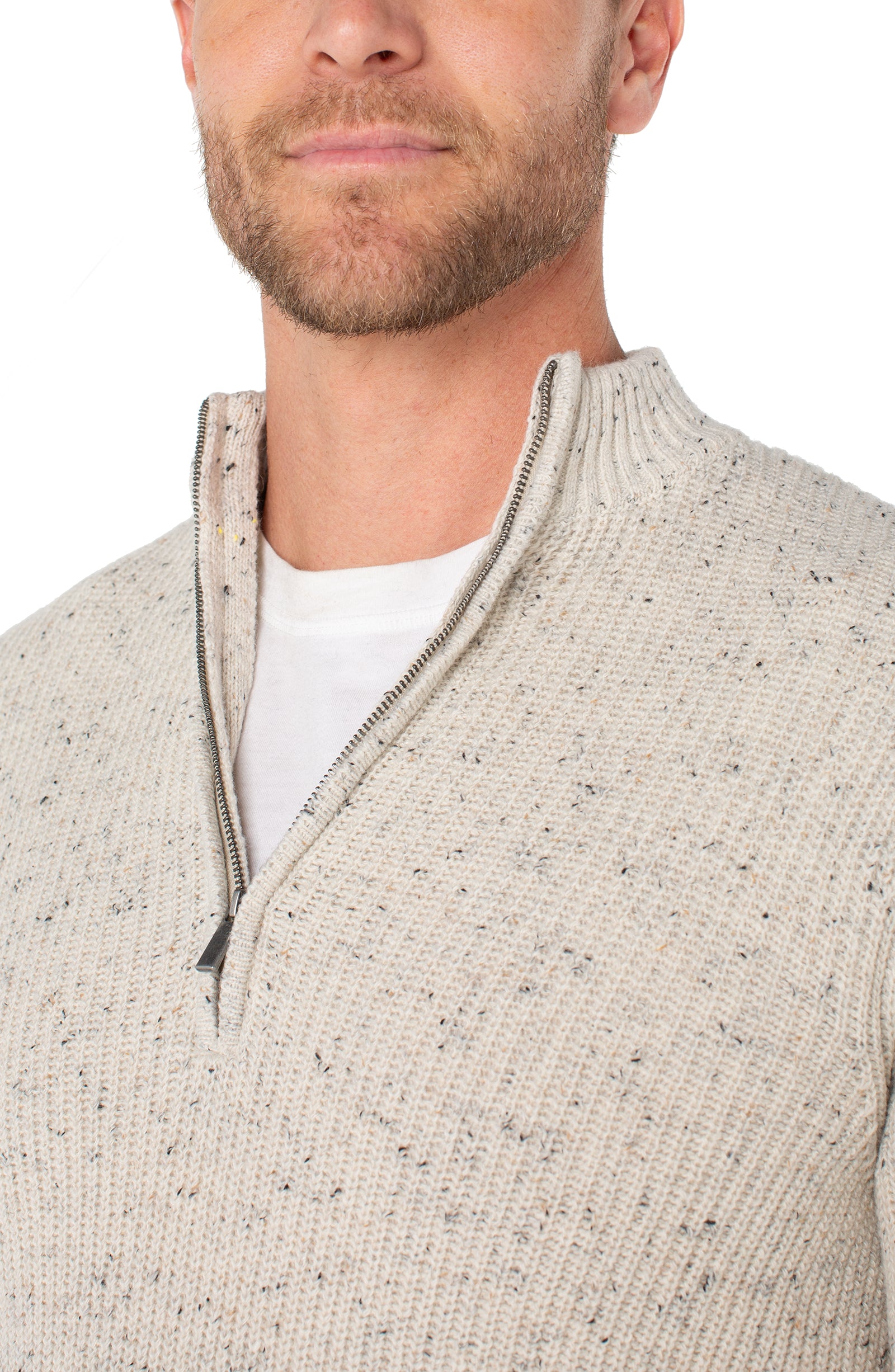Donegal Ribbed 1/4 Zip Sweater