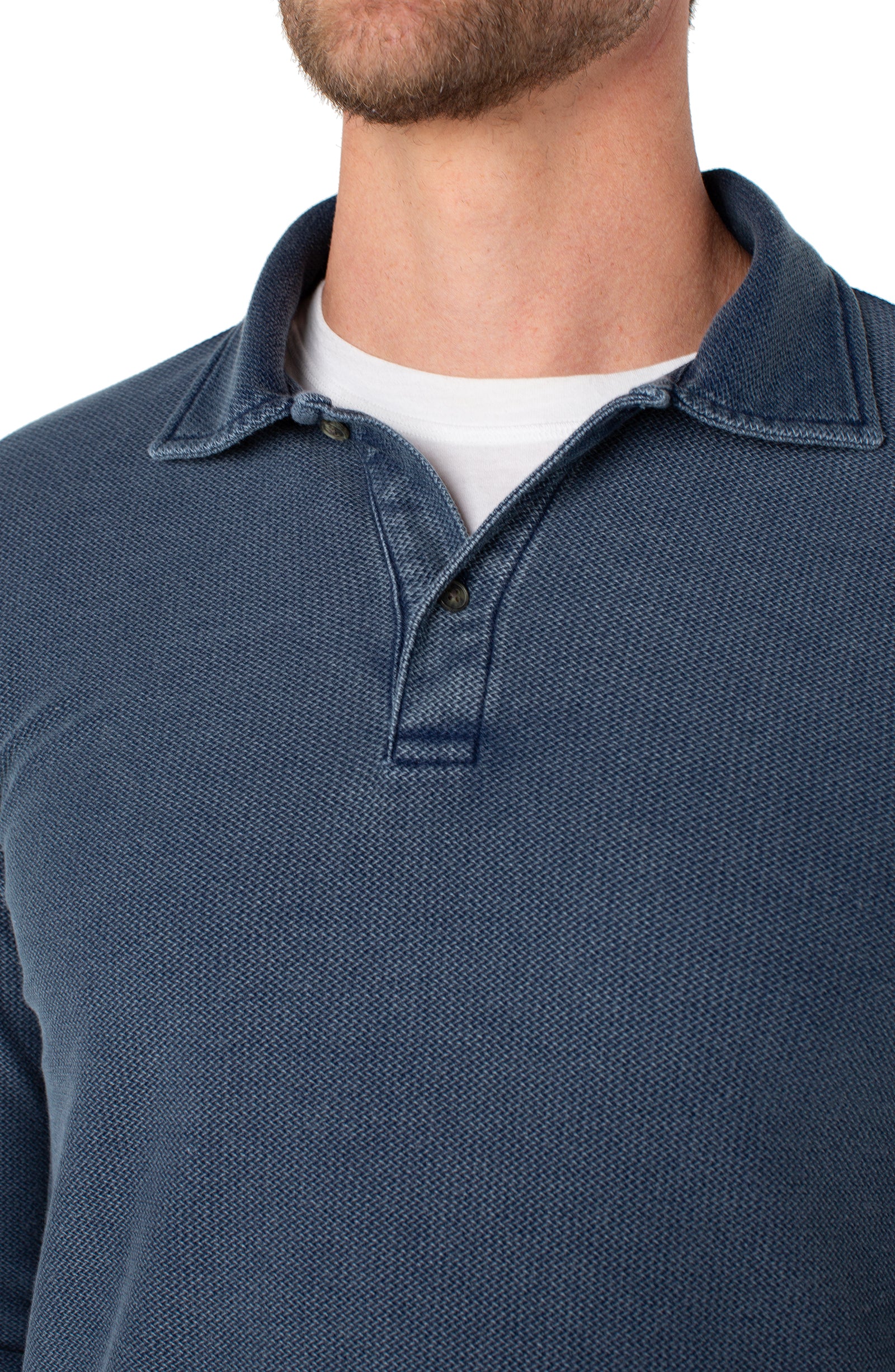 Washed Long Sleeve Polo