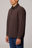 Brown Quilted Overshirt Jacket