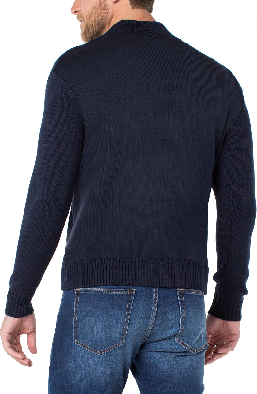 Diamond Pattern Quarter Pullover