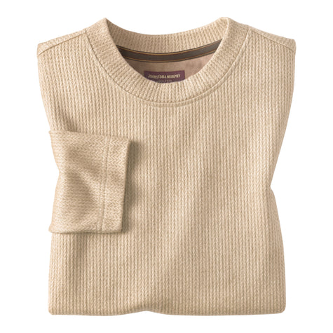 Oatmeal Weaver Crew Pullover