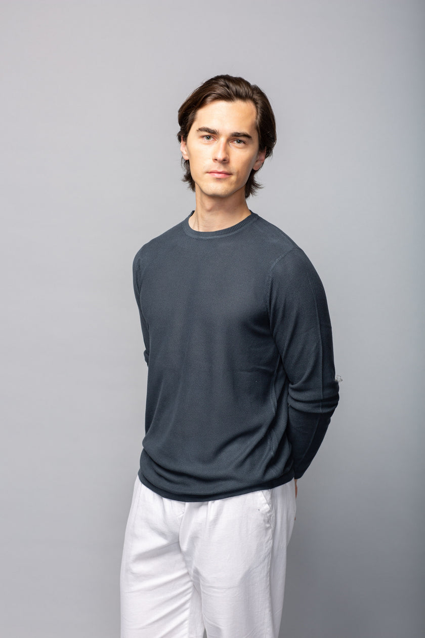 Crew Neck Bamboo Knit Shirt