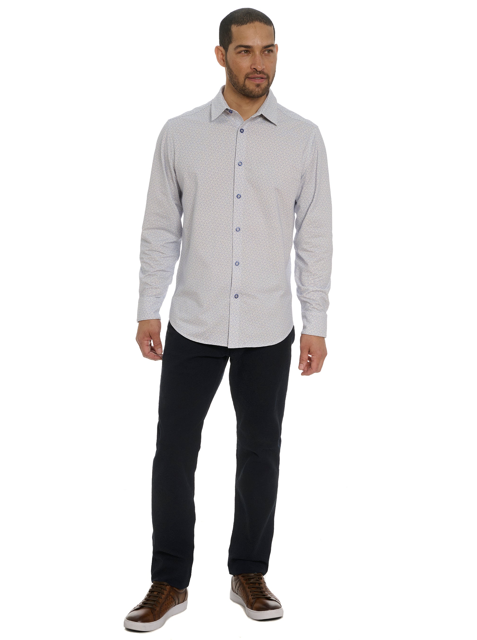 Asterisk Long Sleeve Button Down Shirt