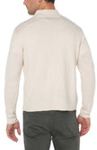 Cream Button Mock Neck Sweater