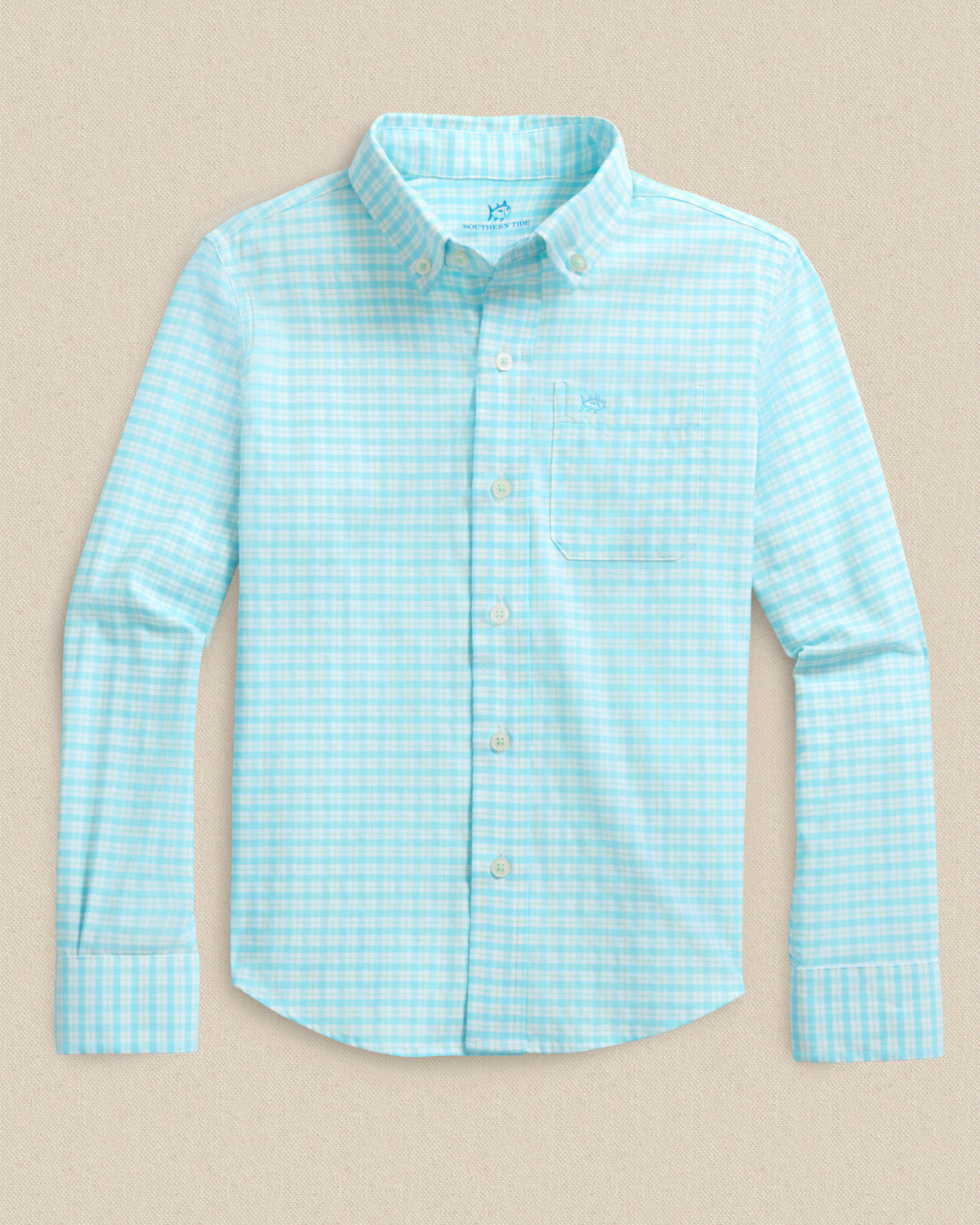 Boys Coastal Breeze Precheck Plaid Sportshirt