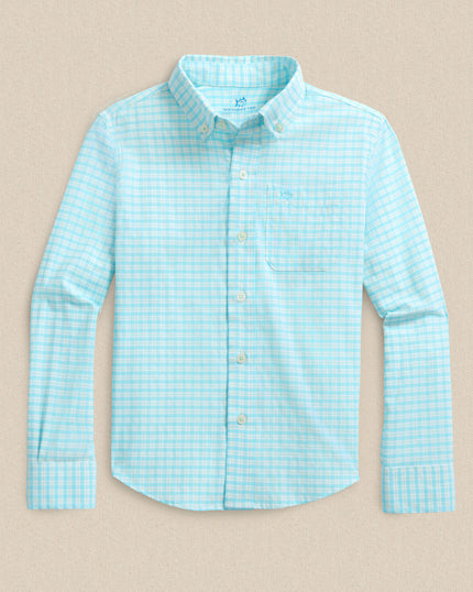 Boys Coastal Breeze Precheck Plaid Sportshirt